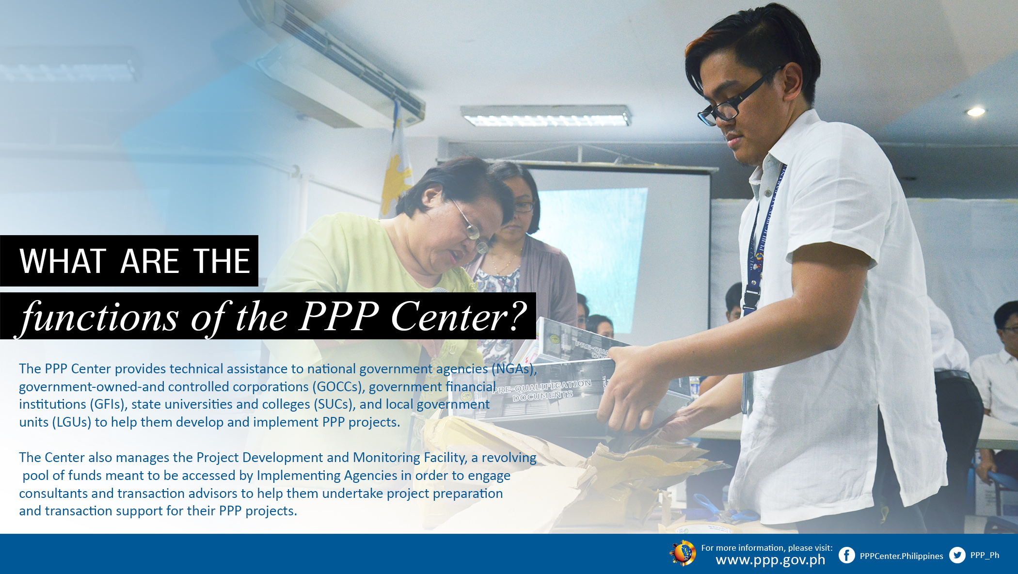 What are the functions of the PPP Center?