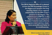 On the important presence of PPP Center in the Regions: Statement of NEDA XI Regional Director Maria Lourdes D. Lim, CESO II
