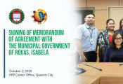 Signing of Memorandum of Agreement with the Municipal Government of Roxas, Isabela
