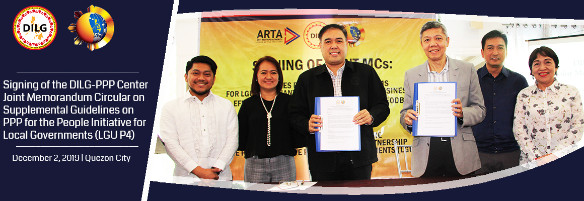DILG, PPPC sign JMC on Supplemental Guidelines on PPP for the People Initiative for Local Governments (LGU P4)