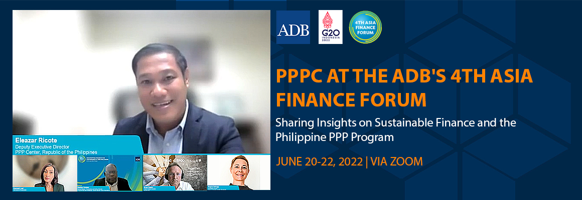 PPPC at the ADB's 4th Asia Finance Forum: Sharing Insights on Sustainable Finance and the Philippine PPP Program