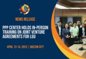 PPP Center holds in-person training on Joint Venture Agreements for LGUs